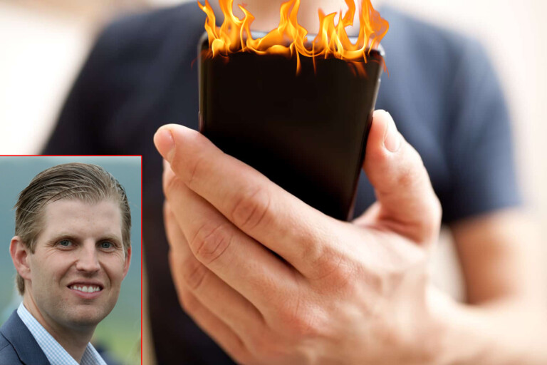 Eric Trump in Hospital With Nearly Melted Hands Because Tried to Destroy His Burner Phone