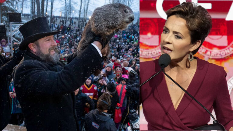 Punxsutawney Phil Tells Kari Lake She’ll Spend Four More Years Not Being Governor