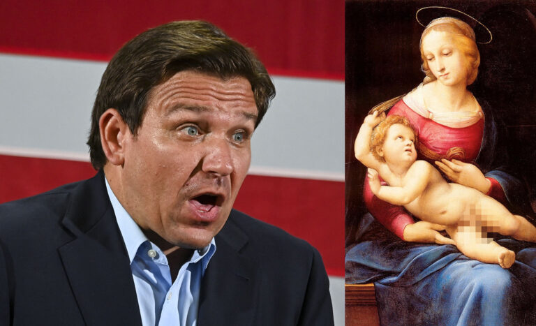 DeSantis Bans Depictions of Nude Baby Jesus in Florida